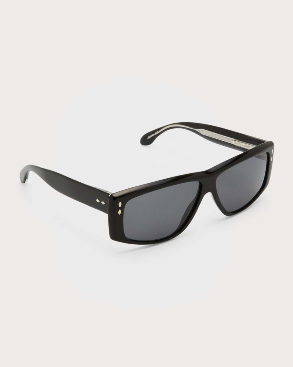 Logo Rectangle Acetate Sunglasses